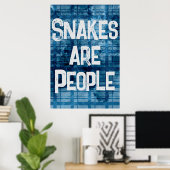 Poster Citation vintage Disant Imprimer "Les serpents son (Bureau à domicile)