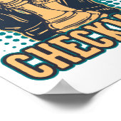 Poster Citation vintage du maté de contrôle d'échecs (Coin)