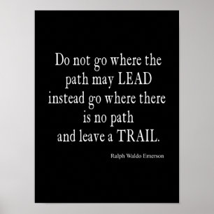 Poster Citation vintage Emerson Inspirational Leadership