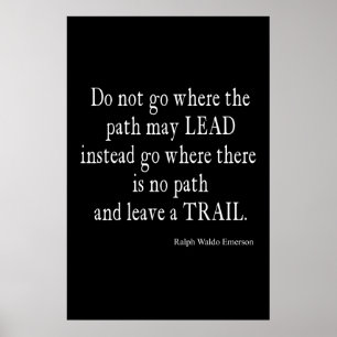 Poster Citation vintage Emerson Inspirational Leadership