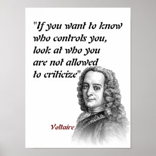 Poster Citation Voltaire Sur Qui Vous Contrôle