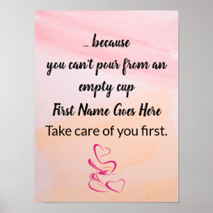 Poster Citation "Vous ne pouvez pas couler d’une tasse