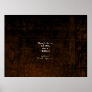 Poster Citation William Shakespeare Little Et Fierce