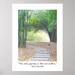 Poster Citation Zen Inspirationnelle - Chemin Bambou