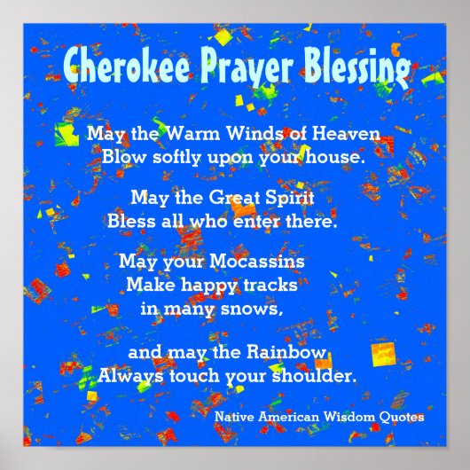 Poster Citations amérindiennes de la sagesse (Devant)