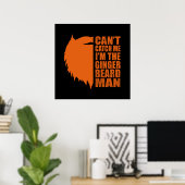 Poster citations amusantes sur l'homme à barbe rousse (Bureau à domicile)
