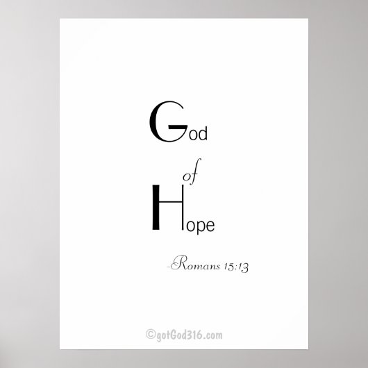 Poster Citations bibliques gotGod316.com Wall Art (Devant)