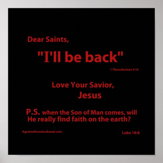 Poster Citations chrétiennes (Devant)