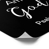 Poster Citations Chrétiennes Simples Psaume Noir et Blanc (Coin)