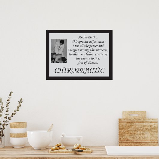 Poster Citations d'ajustement chiropratique (Cuisine)