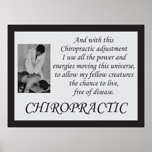 Poster Citations d'ajustement chiropratique (Devant)