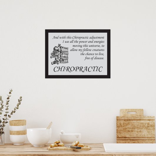 Poster Citations d'ajustement chiropratique (Cuisine)