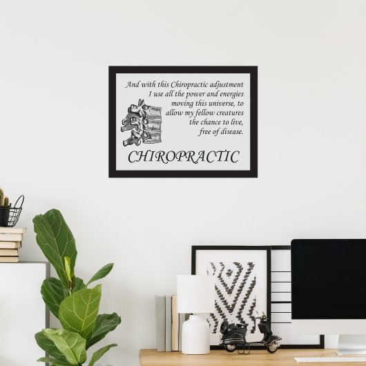 Poster Citations d'ajustement chiropratique (Bureau à domicile)