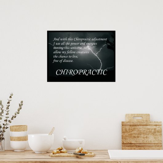 Poster Citations d'ajustement chiropratique (Cuisine)