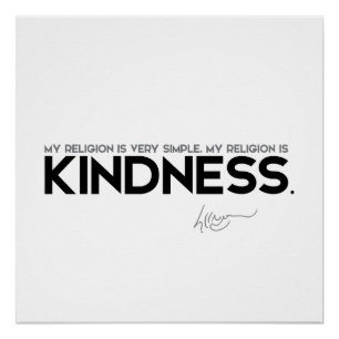 Poster CITATIONS : Dalai Lama : Ma religion est