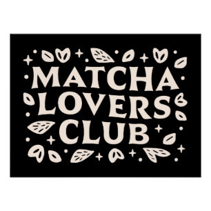 Poster Citations d'amant Matcha