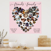 Poster Citations d'amis et de famille Photo Heart Collage (Cuisine)