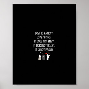 Poster Citations d'amour de la Saint-Valentin L'amour est