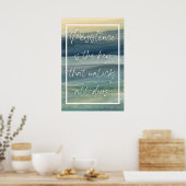 Poster Citations d'auto-motivation, la persistance est la (Cuisine)