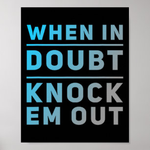 Poster Citations De Boxe Drôle Drôle De Quand En Doute Fr