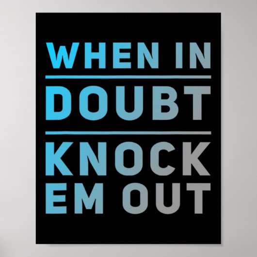 Poster Citations De Boxe Drôle Drôle De Quand En Doute Fr (Devant)