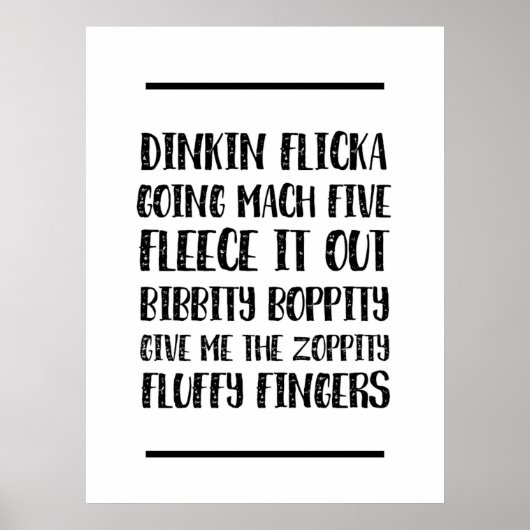 Poster Citations de bureau amusantes Dinkin Flicka (Devant)