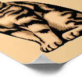 Poster Citations de chat orange (Coin)