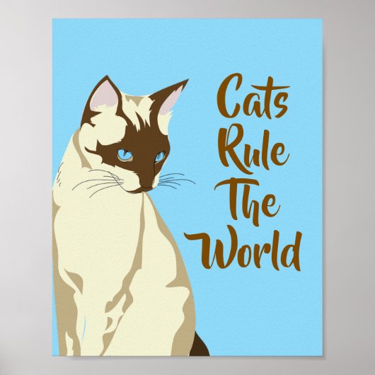Poster Citations de chat siamois (Devant)