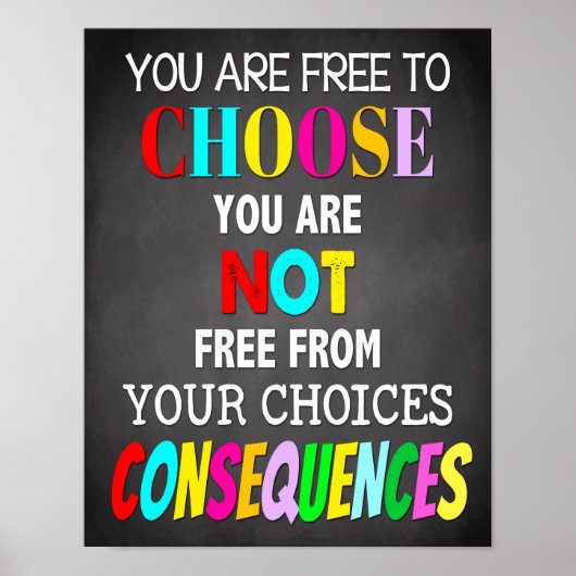 Poster Citations De Classe Inspirationnelle, Décor De Con (Devant)