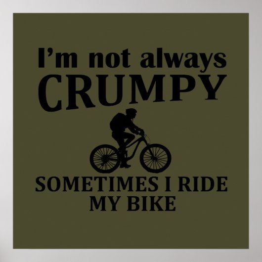 Poster citations de cyclisme drôles (Devant)