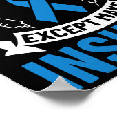 Poster Citations de diabète Lutte contre le diabète T1D D (Coin)