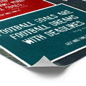 Poster Citations de football collage dans les Denim et le (Coin)