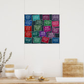 Poster Citations de football collage dans les Denim et le (Cuisine)