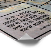 Poster Citations de football Collage sur ardoise (Coin)