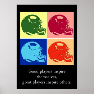 Poster Citations De Football Inspirationnel Pop Art