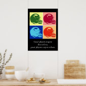 Poster Citations De Football Inspirationnel Pop Art (Cuisine)