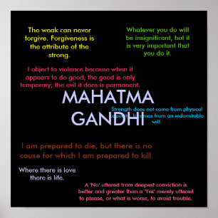 Poster Citations de Gandhi