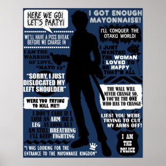 Poster Citations de Gintama Hijikata Toshiro