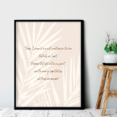 Poster Citations de gratitude Boho minimaliste