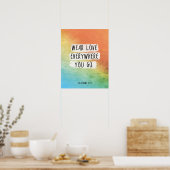 Poster Citations de la Bible Colossiens 3:14 Aquarelle (Cuisine)