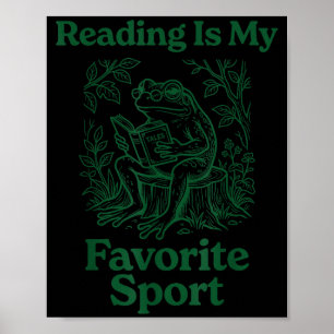 Poster Citations de livres de grenouille mignonnes cottag