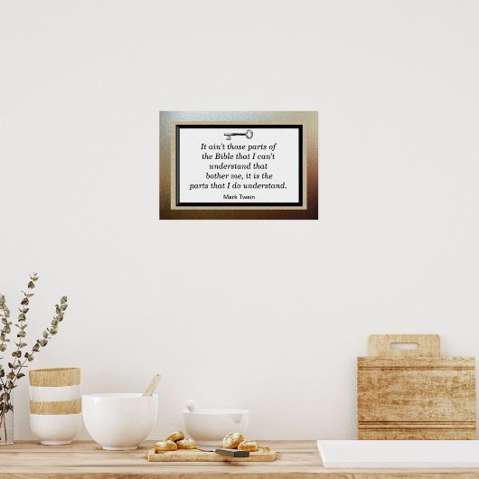 Poster Citations de Mark Twain (Cuisine)