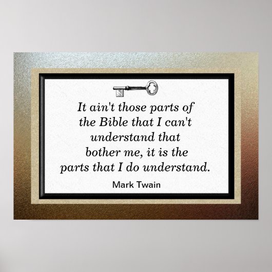 Poster Citations de Mark Twain (Devant)