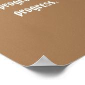 Poster Citations de motivation de GYM et marron clair (Coin)