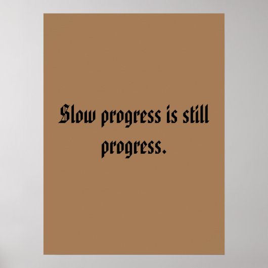 Poster citations de motivation de GYM et marron clair  (Devant)