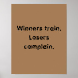 Poster Citations de motivation de salle de sport et affic