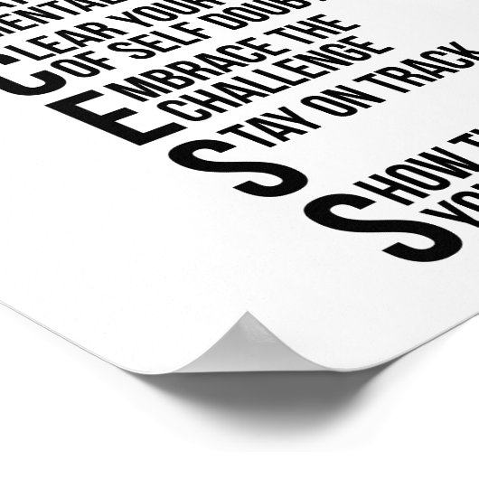 Poster Citations de motivation de succès (Coin)