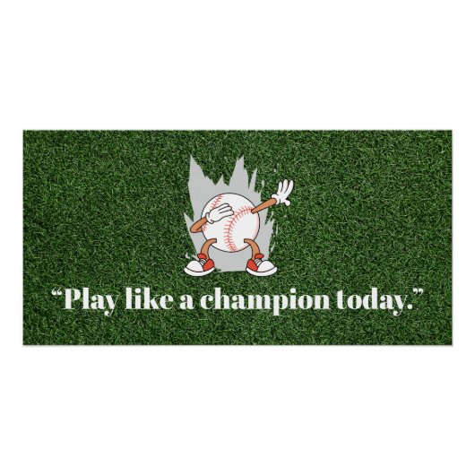 Poster Citations De Motivation Du Baseball (Devant)