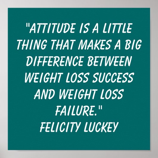 Poster Citations de perte de poids (Devant)