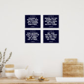 Poster Citations de softball Blue Collage 1-4 (Cuisine)